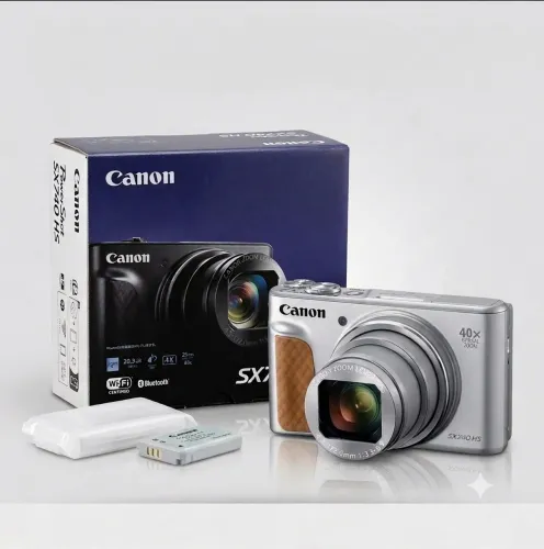 !PROMOÇÃO! Câmera Canon PowerShot SX740 HS (Prata com Detalhe Marrom)
