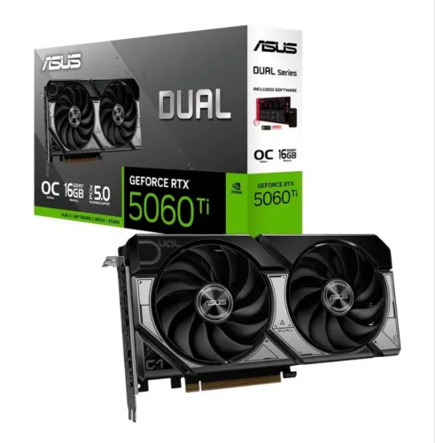 PLACA DE VIDEO RTX 5060 TI 16GB ASUS DUAL OC EDITION 2 FANS