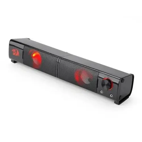 Caixa de Som Soundbar Gamer Redragon Orpheus Stereo 2.0, 2x3W, P2 + USB, Com Led, Preto E