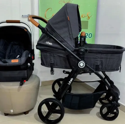 Conjunto carrinho importado moisés 3 em 1(passo cartão)