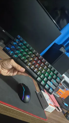 Teclado Mecânico Wireless Dazz MK60 RGB 60% Gamer Sem Fio