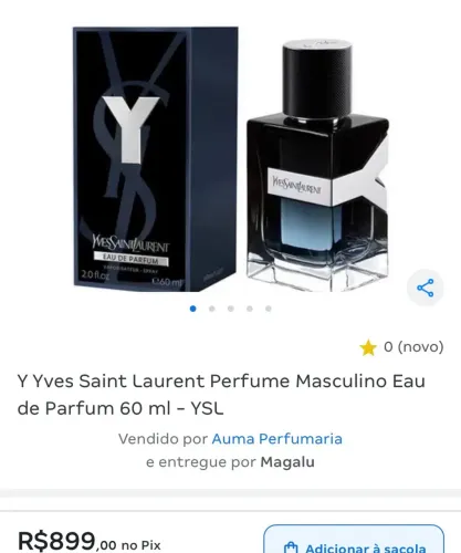 Perfume Masculino Y Yves Saint Laurent 60ML Eau de Parfum Lacrado