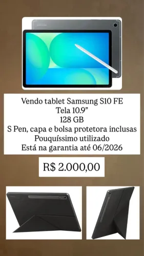 Tablet S10 FE 128gb