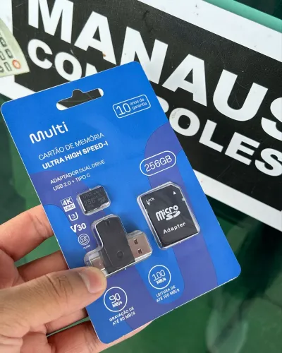 Cartão de Memória 256GB de Armazenamento 
