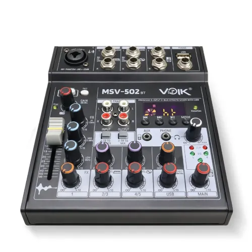 Mini mesa de som digital Voik MSV-502BT