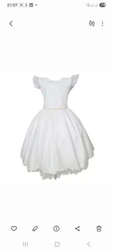 Vestido branco infantil com glitter