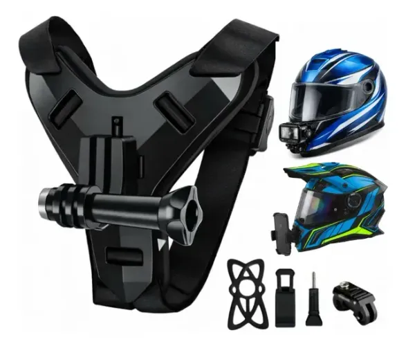 Suporte queixo capacete/Celular-câmeras-gopro/+ kit fixação completo