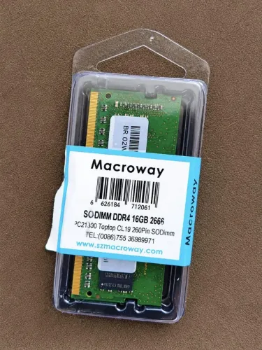 Memória RAM 16Gb DDR4 Macroway