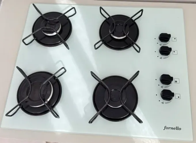 Cooktop a Gás Fornello FOR04BR Branco 4 Bocas | Excelente Estado