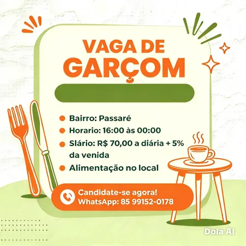 Contrata-se Garçom