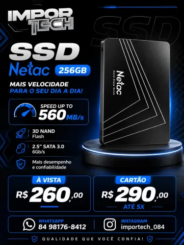 SSD 256GB SATA ||| Netac. @importech_084