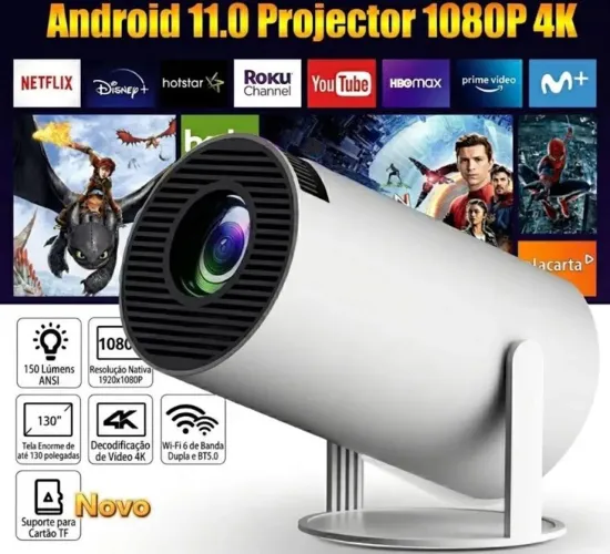 PROJETOR 4K ANDROID