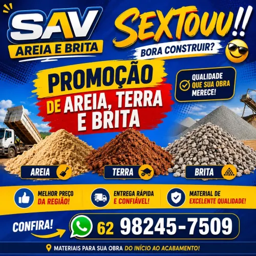 Areia terra brita