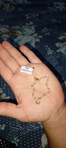 Pulseira para menina de até 2 anos de idade, marca magold.
