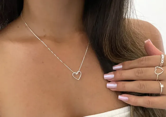 ? COLAR CORAÇÃO VAZADO - Delicado e Apaixonante ?