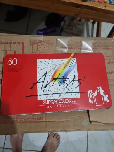 Lapis de cor caran d ache aquarelaveis 80 cores