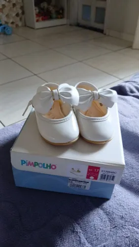 Sapato infantil branco n° 17 PIMPOLHO