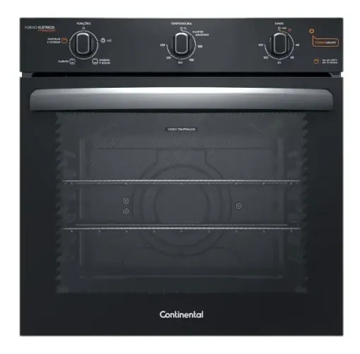 Forno Elétrico de Embutir Continental OC8EM 80L Preto  praticamente novo (usado 2x)