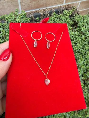 Conjunto feminino ouro 18k/ loja física