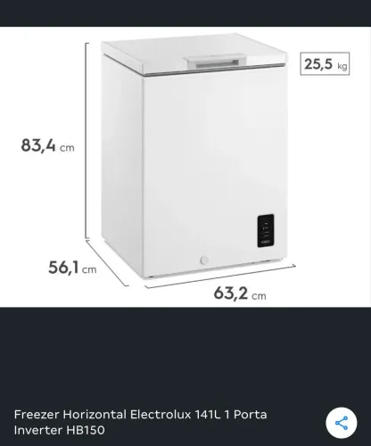 Freezer Horizontal 141 Litros Bivolt Eletrolux