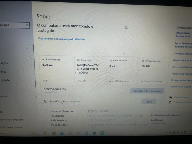 Notebook Dell i7