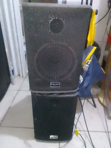 Par de caixas de som donner passiva e ativa.novas