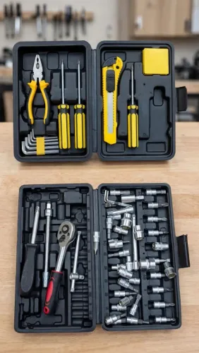 Kit 2 em 1 - Maleta de Ferramentas M&CH + Jogo de Soquetes 46 Peças
