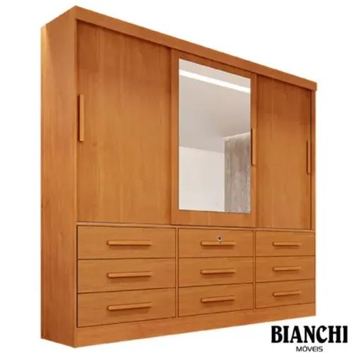 Guarda Roupa Turim 2,10m 100% MDF - Produto Novo! Pronta Entrega!