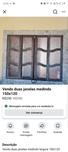 Vendo janela de madeira maciça