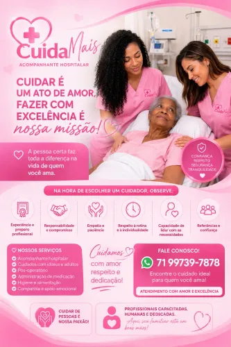 Cuidamos de pessoa hospitalizada temos curso NR / sos/e cuidador hospitalar