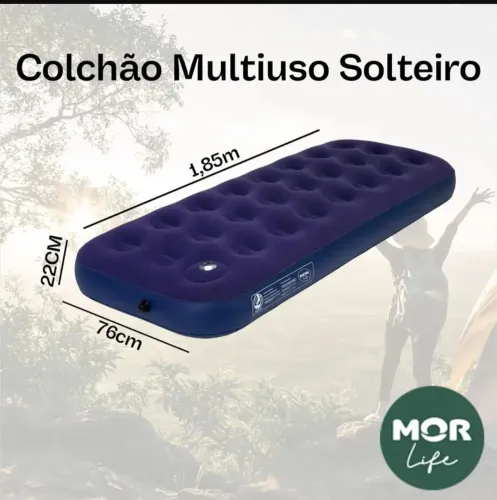 Colchão inflável de solteiro com inflador novo lacrado
