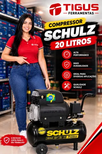 Compressor de ar schulz 20 litros entrego da loja pra sua casa 