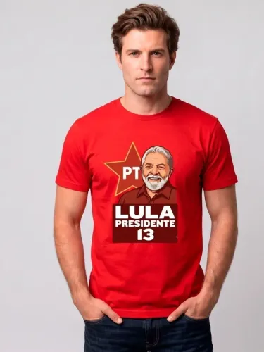 Camisetas políticas Lula Bolsonaro pátria