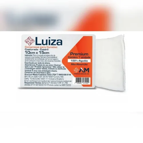 Compressa de curativo Luiza 10cm X 60cm - (10 Unidades).