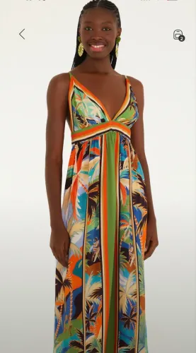 Vestido longo estampado FARM