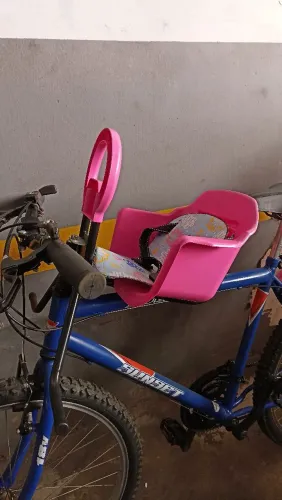 Cadeirinha dianteira para bicicleta Pojda Rosa