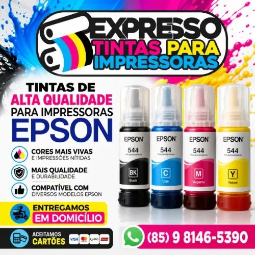 Tinta Epson 544 Pronta Entrega. Fazemos Entregas e Aceitamos Cartões. Fale Conosco.