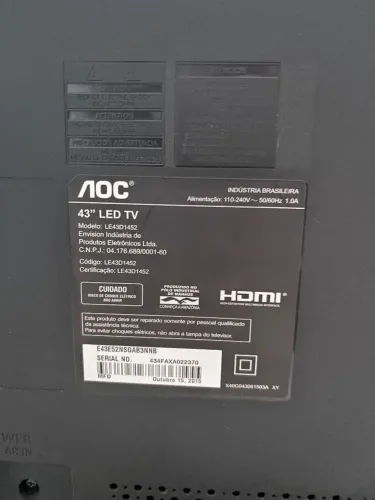 TV COM DEFEITO NA IMAGEM - CONSERTO OU RETIRADA DE PEÇAS 