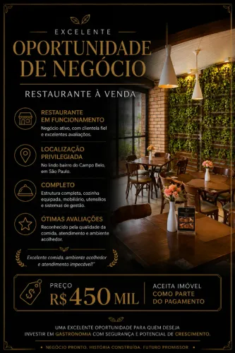 Restaurante em funcionamento
