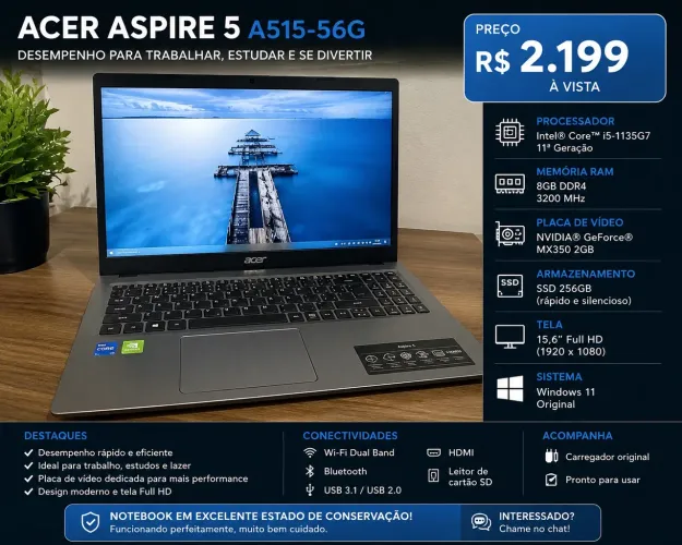 Notebook com SSD e GeForce placa de vídeo
