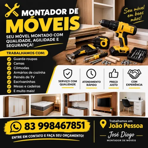 Montador de móveis - Fale com José Diogo e agende seu horário