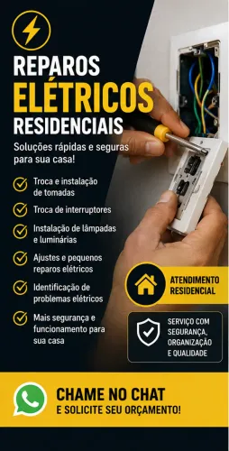 Pequenos Reparos Elétricos Residenciais - Atendimento e Orçamento