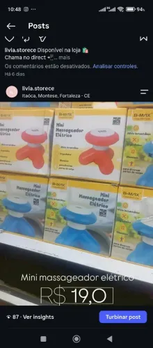 Mini massageador elétrico