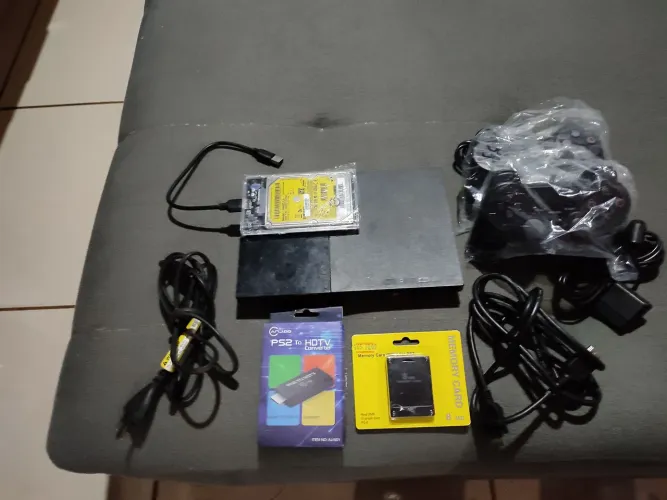 PS2>PlayStation 2>Play 2 HDMI, Memory card, 2 controles, Cabos e 70 Jogos