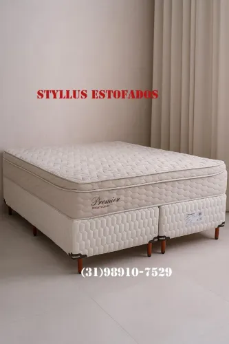 Cama box Queen com colchão