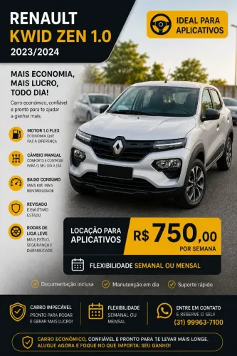 Renault Kwid Zen 1.0 Flex 12V 5P Mec. 2024