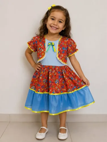 Vestido junino infantil 6 anos