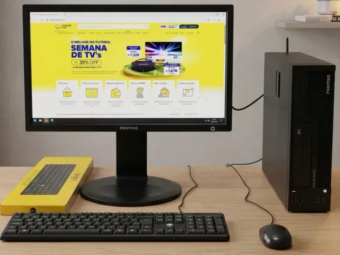 Mini PC Completo Positivo Slim i3-4160 1tb hd 8gb RAM