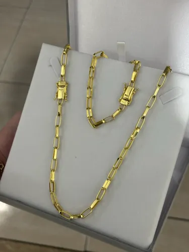 Corrente banhada a ouro 18k