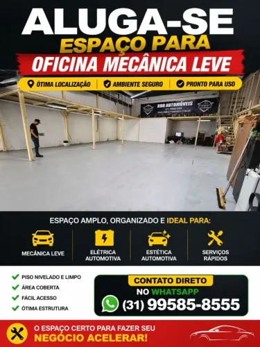 Espaço para oficina de veiculos leves